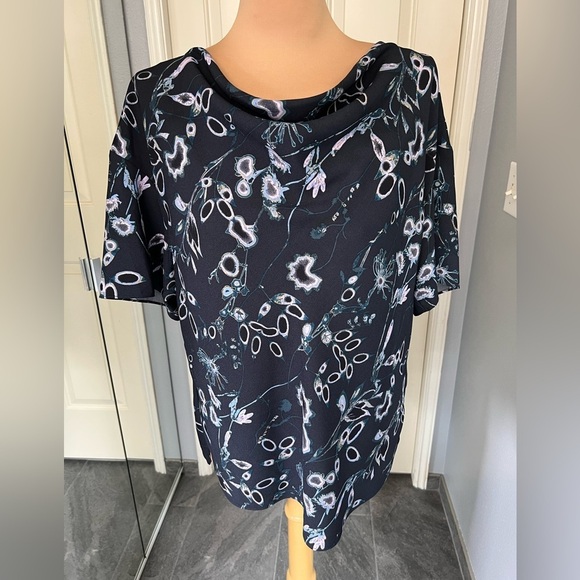 Nordstrom Abstract Floral Print Cowl Neck Blouse - Picture 2 of 9